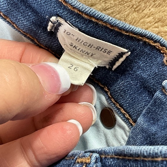 MADEWELL 10” HIGH RISE SKINNY blue jeans sz. 26 - Picture 6 of 7
